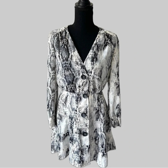 NEW ZARA ANIMAL PRINT BUTTON DOWN DRESS - Picture 2 of 14